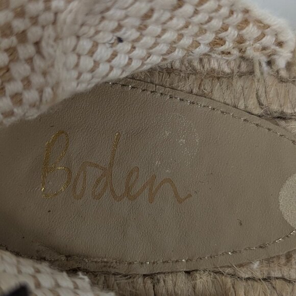 Boden | Blue Flamingo Embroidered Ankle Strap Espadrille Sandals Size US 5.5 - Picture 7 of 8